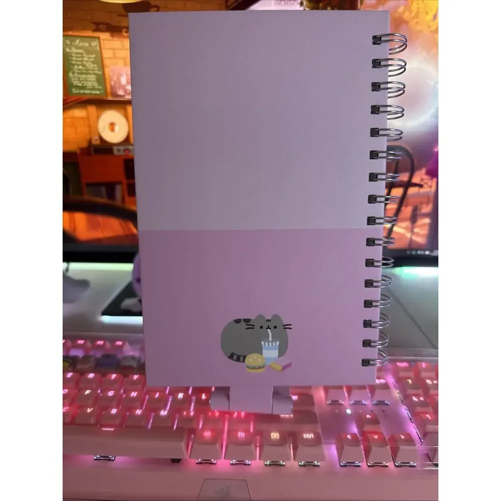 Pusheen Pink Notebook Yum Fries Squishy 3D Cover 160 Lined Pages 2025 Spiral